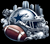 (2 Qty) COWBOYS Helmet Smoke Football - custom sports DTF transfer