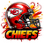 (2 Qty) Chiefs Helmet Splash FOOTBALL SPORTS - custom DTF transfer