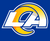 (4 Qty) LA RAMS (size 5") Football - custom sports DTF transfer (4 Qty) LA RAMS (size 5") Football - custom sports DTF transfer