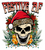 Festive AF Skull - Christmas DTF transfer