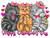 Cats Happy Valentine Day DTF transfer