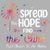 (2 qty) Spread the Hope Find the Cure Ribbons Tree Cancer Awareness - DTF transfer