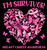 (2 Qty) Im Survivor Heart shape ribbons Butterfly Breat Cancer Awareness - DTF transfer