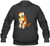 Calvin And Hobbes Tiger Logo on Black Hoodie DTF