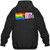Most favorite Cat and Rainbow Print on Black Pullover hoodie DTF