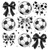 (2 Qty) Black Soccer Bow DTF transfer (2 Qty) Black Soccer Bow DTF transfer