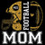 (2 Qty) Gold Glitter Football Mom DTF transfer