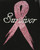 (Pink) Survivor Breast Cancer Ribbon Awareness Rhinestone Transfer