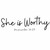 (2 Qty) She Is Worthy Black - DTF transfer (2 Qty) She Is Worthy Black - DTF transfer
