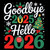 (2 Qty) Goodbye 2025 Hello 2026 Christmas DTF transfer