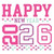 (2 Qty) Happy New Year 2026 Pink Purple Retro DTF transfer