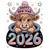 (2 Qty) Happy New Year 2026 Cute Bull DTF transfer