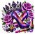 (2 Qty) Purple Queen High Heel DTF transfer