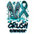 (2 Qty) Turquoise Crush Cancer Heel DTF transfer