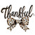 (2 Qty) Thankful Leopard Bow DTF transfer