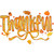 (2 Qty) Retro Thank Ful Orange Colour DTF transfer