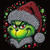 (2 Qty) Happy Rhinestone Grinch Christmas DTF transfer