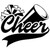 (2 Qty) Pom Megaphone Cheer DTF transfer