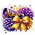 (2 Qty) Purple Golden Cheer DTF transfer