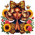 (2 Qty) Afro Leopard Bow Praying Hand Sunflower Girl DTF transfer