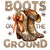 (2 Qty) Boots On The Ground White Diamonds DTF transfer