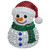 (2 Qty) Emerald Rhine Stone Snow Man DTF transfer