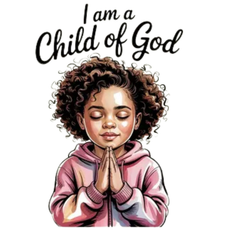(2 Qty) I Am A Child Of God Afro Baby DTF transfer