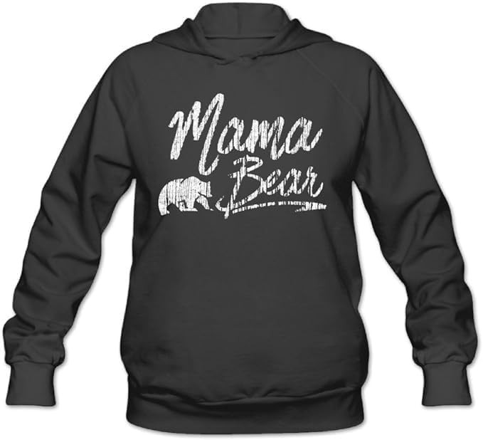 Mama Bear Family Retro Word Logo Unisex Hooded Sweatshirt DTF