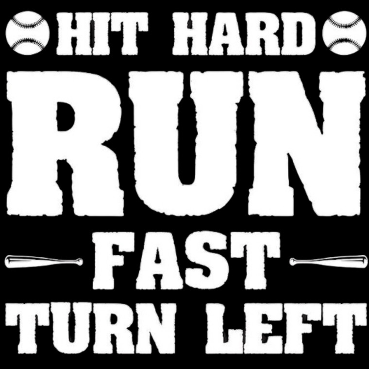 (2 Qty) Hit Hard Run Fast Turn Left White DTF transfer