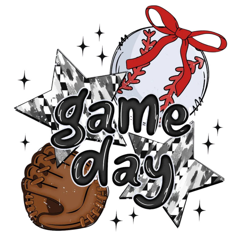 (2 Qty) Game Day Glove Ball DTF transfer