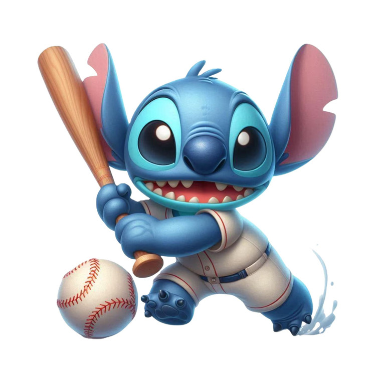 (2 Qty) Stich Playing Base ball DTF transfer