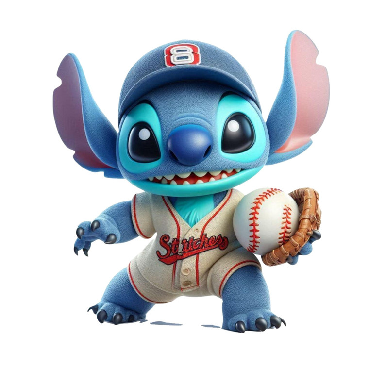 (2 Qty) Stich Playing Base ball Shirt DTF transfer