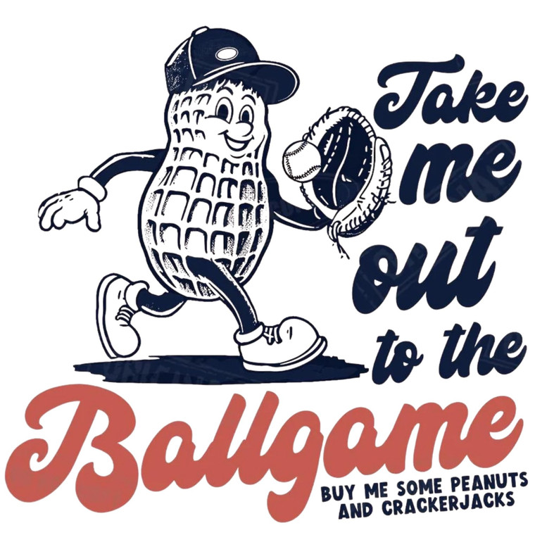 (2 Qty) Take Me Out To The Ball Game DTF transfer