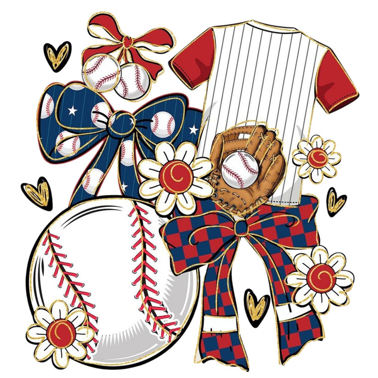 (2 Qty) Bow Ball Shirt DTF transfer