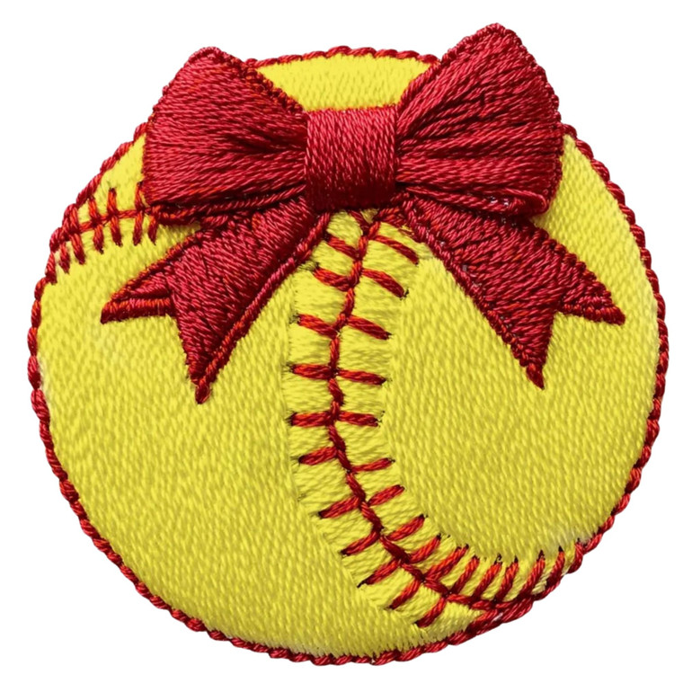 (Qty 2) Softball Red Bow DTF transfer