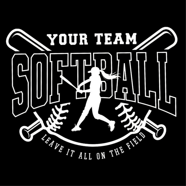 (Qty 2) Your Team Softball Customize DTF transfer