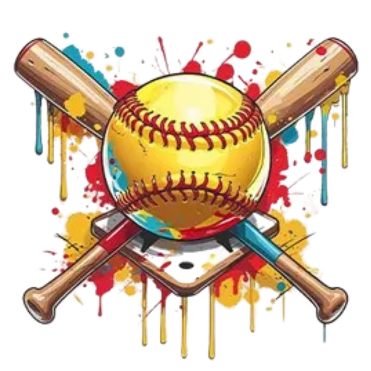 (Qty 2) Retro Softball DTF transfer