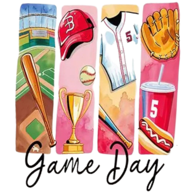 (Qty 2) Retro Game Day Soft Ball DTF transfer