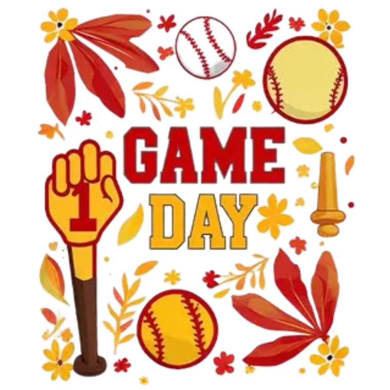 (Qty 2) Soft Ball Game Day DTF transfer