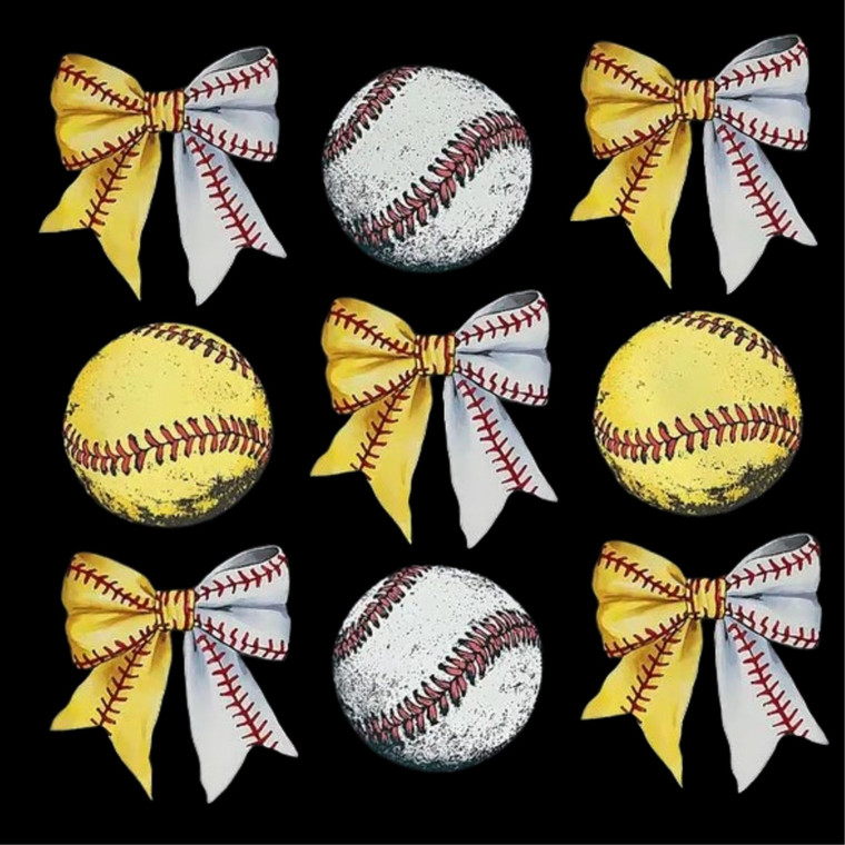 (2 Qty) Retro Soft Ball Soft Ball DTF transfer