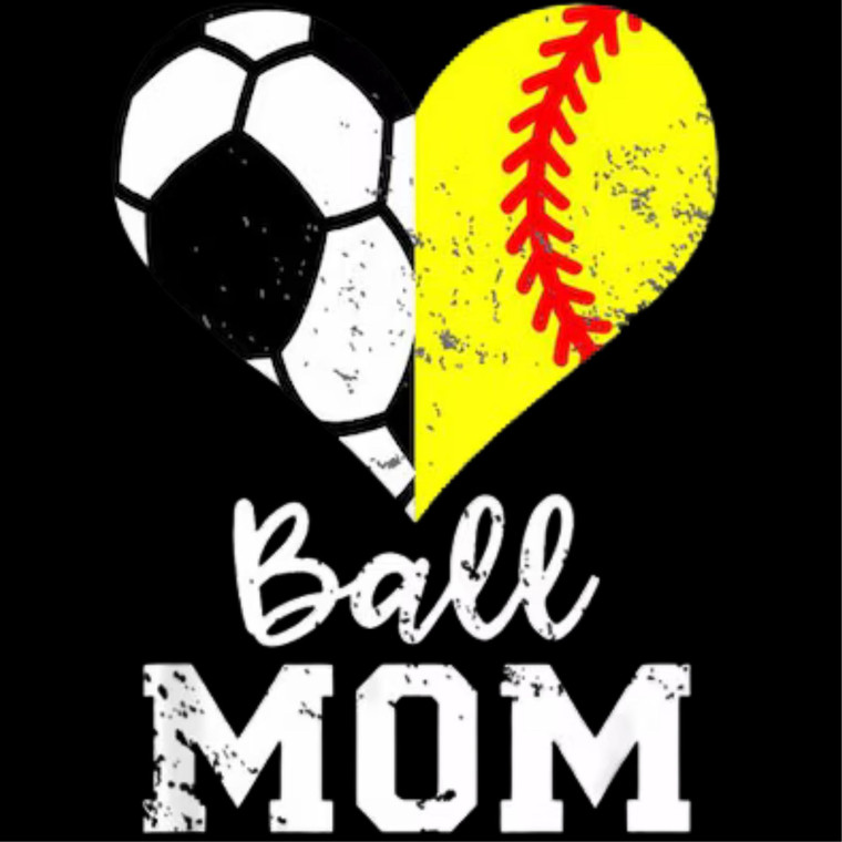 (2 Qty) Foot Soft Ball Mom DTF transfer