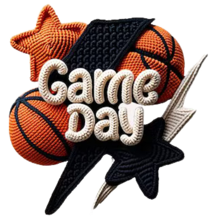 (2 Qty) Game Day Basket Ball DTF transfer