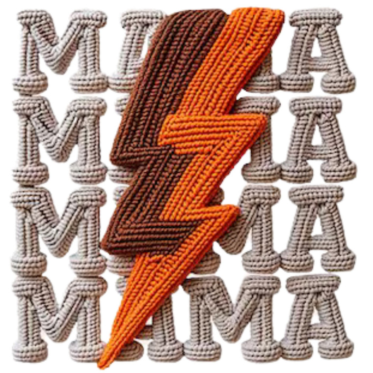 (2 Qty) Mama Thunder Basketball Yarn DTF transfer