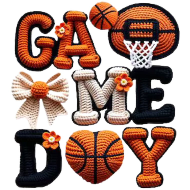 (2 Qty) Retro Game Day Yarn DTF transfer