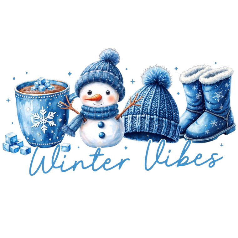 (2 Qty) Winter Vibes DTF transfer