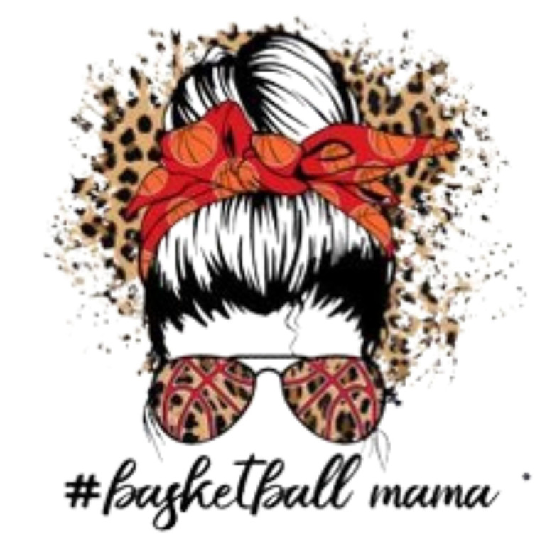 (2 Qty) Basketball Mama Glasses DTF transfer