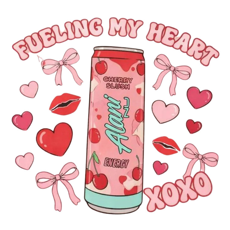 (2 Qty) Fuelling My Heart Xoxo DTF transfer