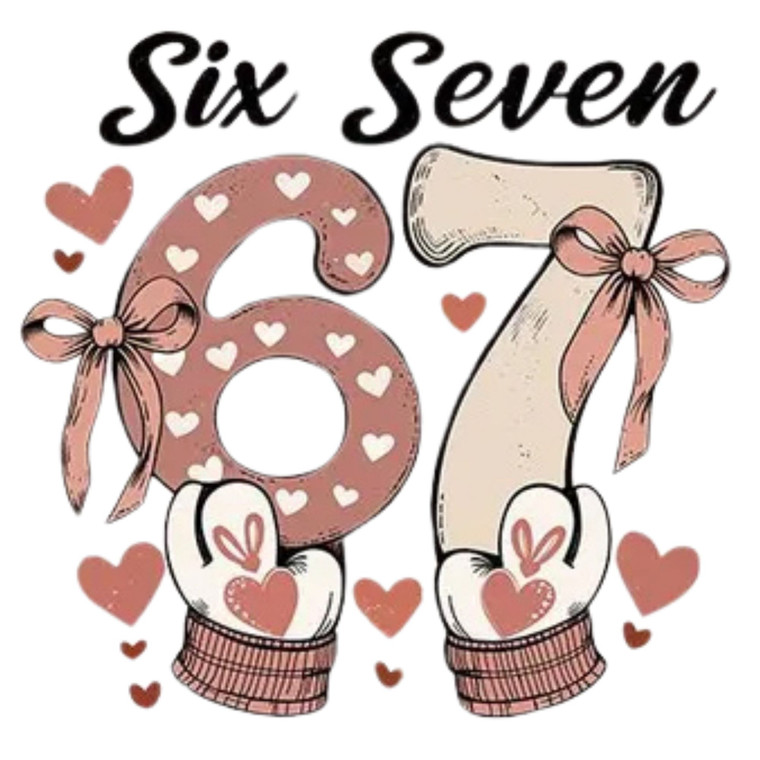 (2 Qty) Six Seven Ribbion DTF transfer