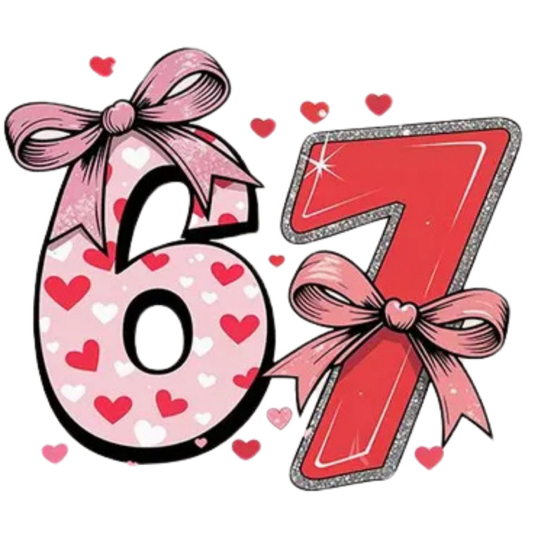 (2 Qty) Retro Six Seven DTF transfer