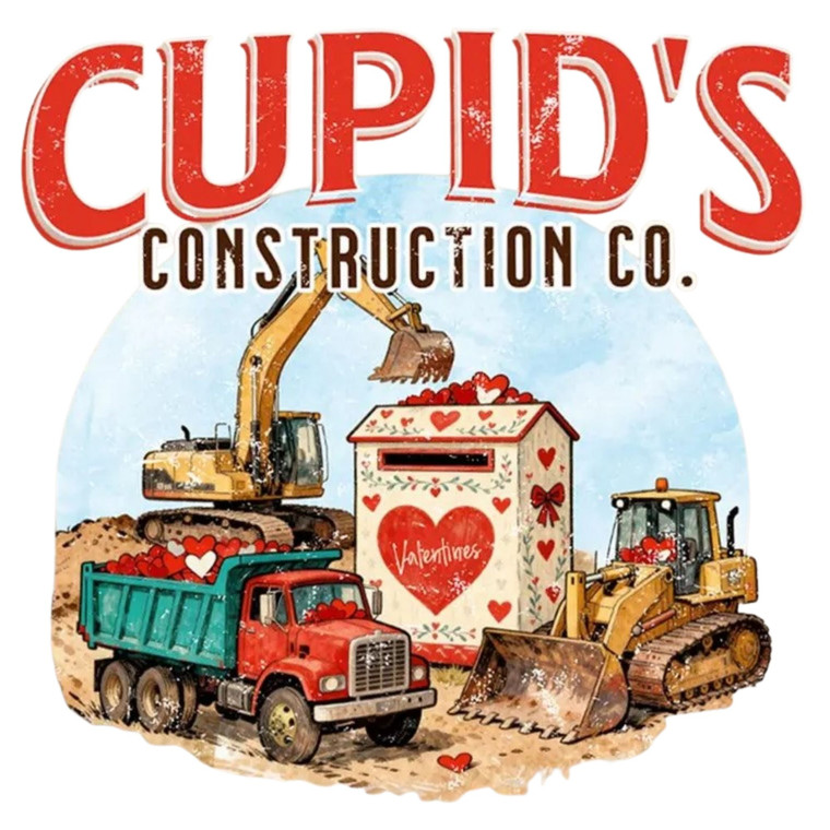 (2 Qty) Cupid Construction . Co DTF transfer